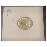 1952 D Roosevelt Dime