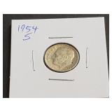 1954 S Roosevelt Dime