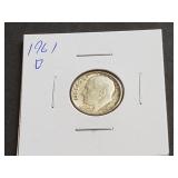 1961 D Roosevelt Dime