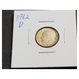 1962 D Roosevelt Dime