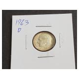 1963 D Roosevelt Dime