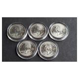 2002 OH, IN, LA, MS & TNe State Quarters