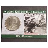 1984 D JFK Half Dollar Address To L.A. Diplomats