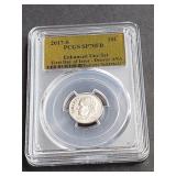 2017 S Enhanced Unc Roosevelt Dime PCGS SP70FB