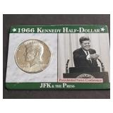 1966 JFK Half Dollar 40% Silver "TV Interview"