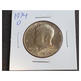 1974 D Kennedy Half Dollar High Grade