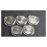 2001 RI, VT, NY, NC & KY State Quarters