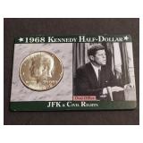 1968 D JFK Half Dollar Civil Rights Speech 40%