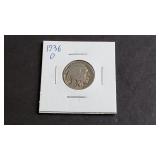 1936 D Buffalo Nickel