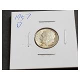 1957 D Roosevelt Dime