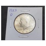 1983 D Kennedy Half Dollar High Grade