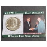 1972 D Kennedy Half Dollar "First Nixon Debate"