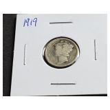 1919 Mercury Dime