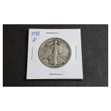 1939 D Walking Liberty Half Dollar