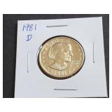 1981 D Susan B Anthony Dollar High Grade