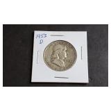 1953 D Franklin Half Dollar