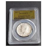 2017 S Enhanced UNC Kennedy Half Dollar PCGS SP70