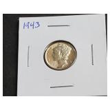 1943 Mercury Dime High Grade