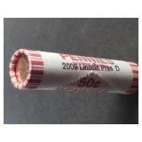 2009 D Lincoln Cent Presidency in D.C. Sealed Roll