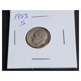 1953 S Roosevelt Dime