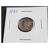 1930 Mercury Dime