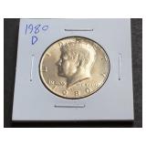 1980 D Kennedy Half Dollar