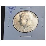 1981 D Kennedy Half Dollar
