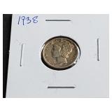 1938 Mercury Dime