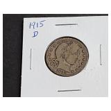 1915 D Barber Quarter