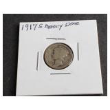 1917 S Mercury Dime