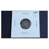1890 H 5 Cents Victoria From Canada 92.5% Silver