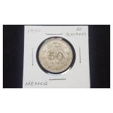 1945 50 Centavos from Mexico 72% Silver
