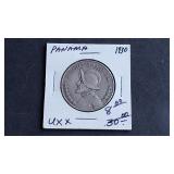 1930 1/2 Balboa From Panama 90% Silver