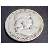 1951 S Franklin Half Dollar
