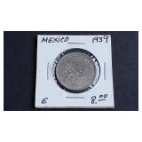 1939 50 Centavos from Mexico 72% Silver