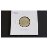 1942 6 Pence Great Britain 50% Silver High Grade