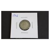 1936 Six Pence From Great Britain 50% Silver