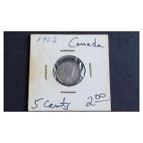 1902 5 Cents Edward VII From Canada 92.5% Silver