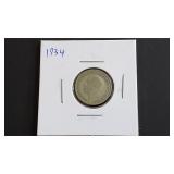 1934 Six Pence From Great Britain 50% Silver