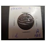 1888 Mo 1 Centavos From Mexico