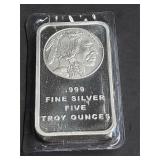 5 Ounce .999 Silver Bar