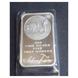 Silvertowne 5 Ounce .999 Silver Bar