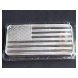 US Flag 10 Ounce .999 Silver Bar