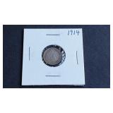 1914 5 Cents George V From Canada 92.5% silver