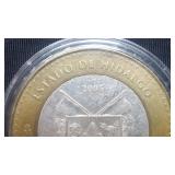 2005 100 Peso Estado Hidalgo 92.5% Silver Center