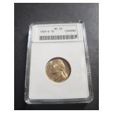1945 D Silver Wartime Jefferson Nickel ANACS MS65