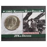 1985 D JFK Half Dollar Comments the Campaign Trail