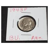 1943 Silver Wartime Jefferson Nickel High Grade