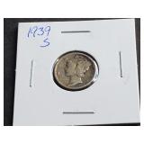 1939 S Mercury Dime
