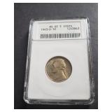 1943 D Silver Wartime Nickel ANACS MS65 5 Steps